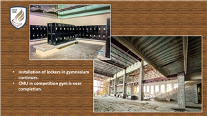 installation of gym lockers continues